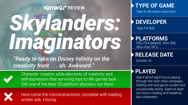 Illustration for article titled Skylanders: Imaginators: The Kotaku Review